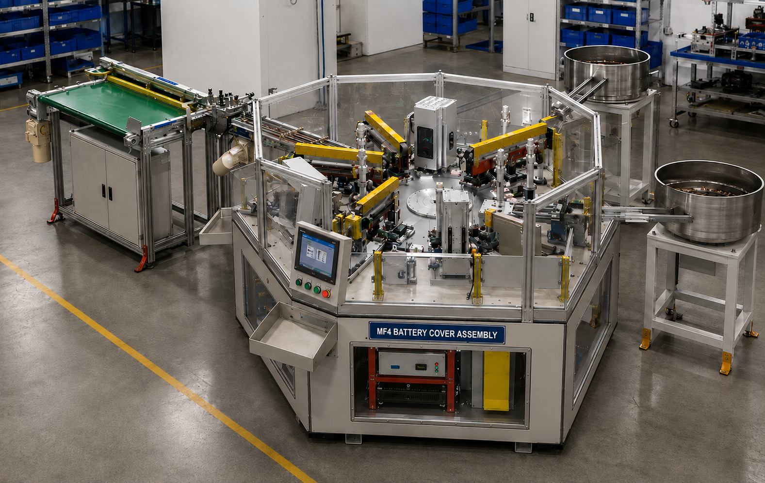 Battery Cover Assembly, Inspection & Ultrasonic Welding Automation